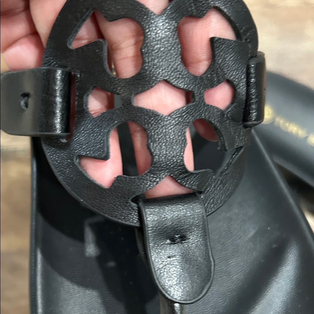 Tory Burch Black Cutout Sandals - Picture 3 of 9